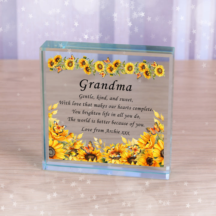 Personalised Because of You Glass Token Gift