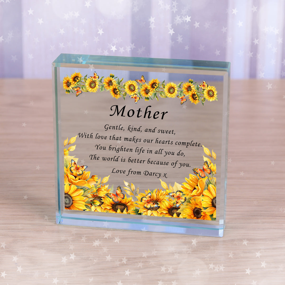 Personalised Because of You Glass Token Gift