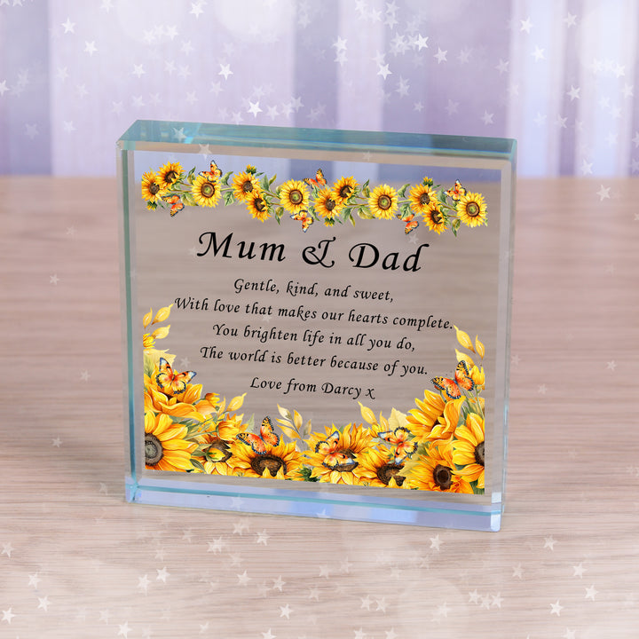 Personalised Because of You Glass Token Gift