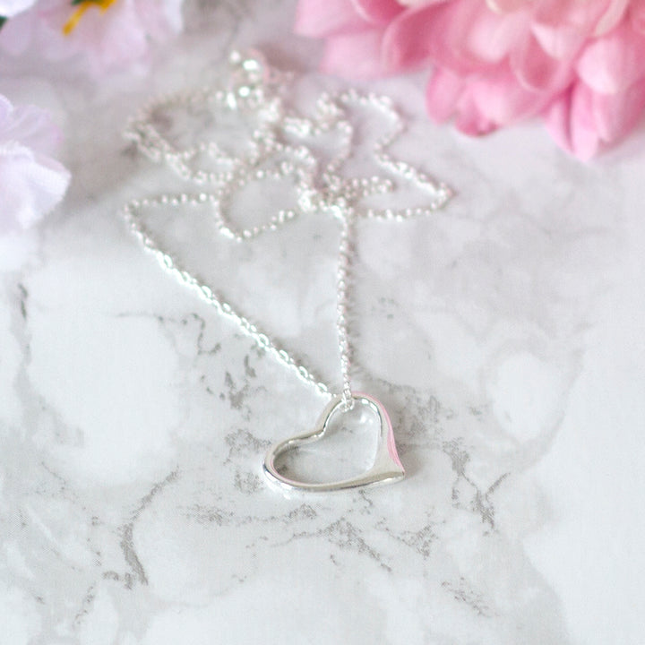 Personalised Sterling Silver Heart Pendant in Gift Case