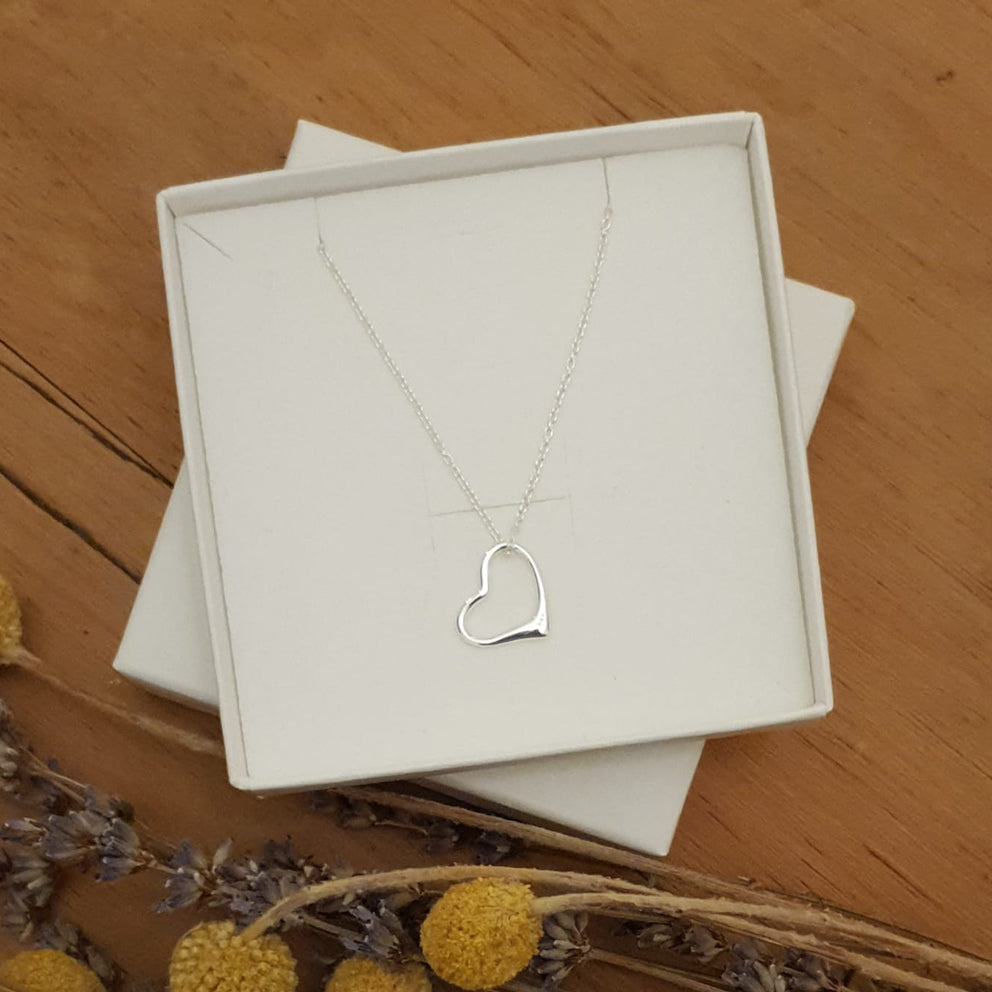 Personalised Sterling Silver Heart Pendant for Birthday