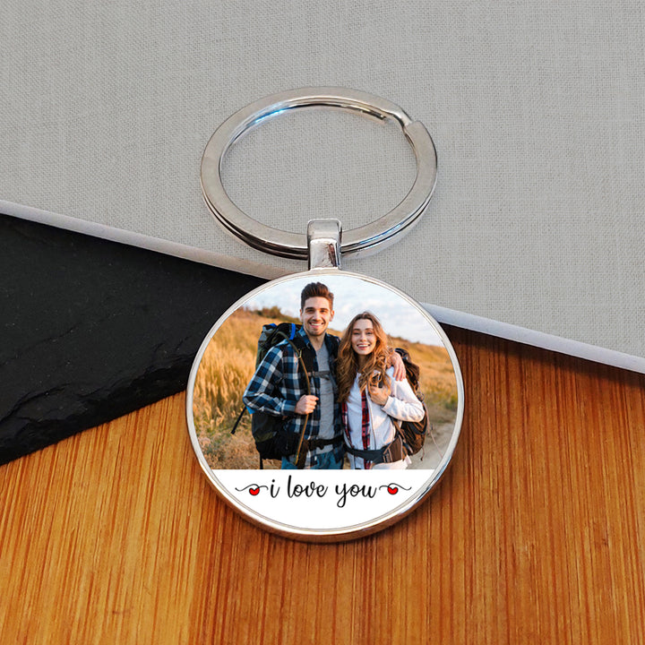 Personalised I Love You Photo Keyring
