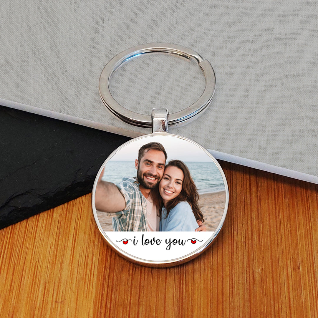 Personalised I Love You Photo Keyring