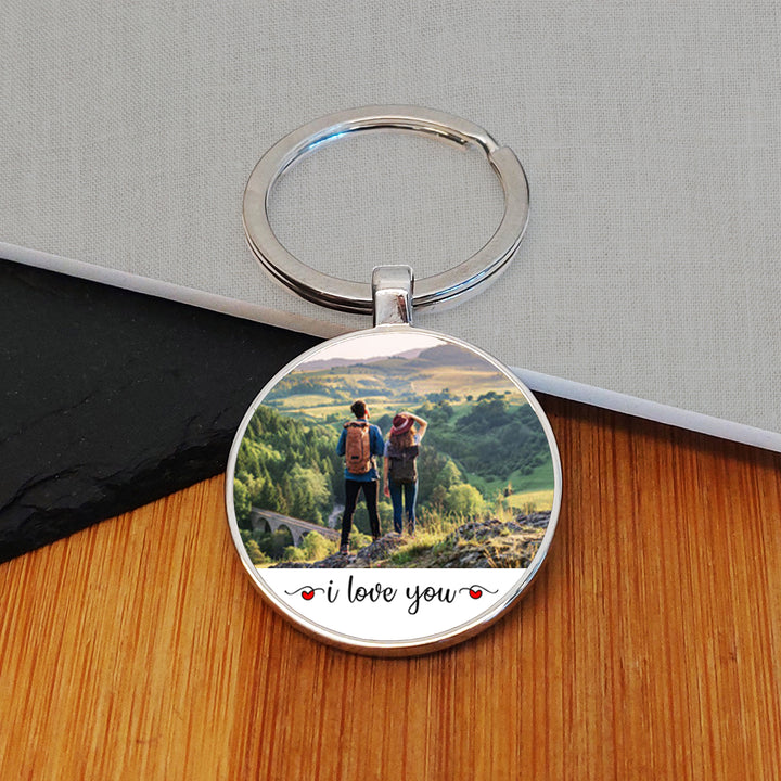 Personalised I Love You Photo Keyring
