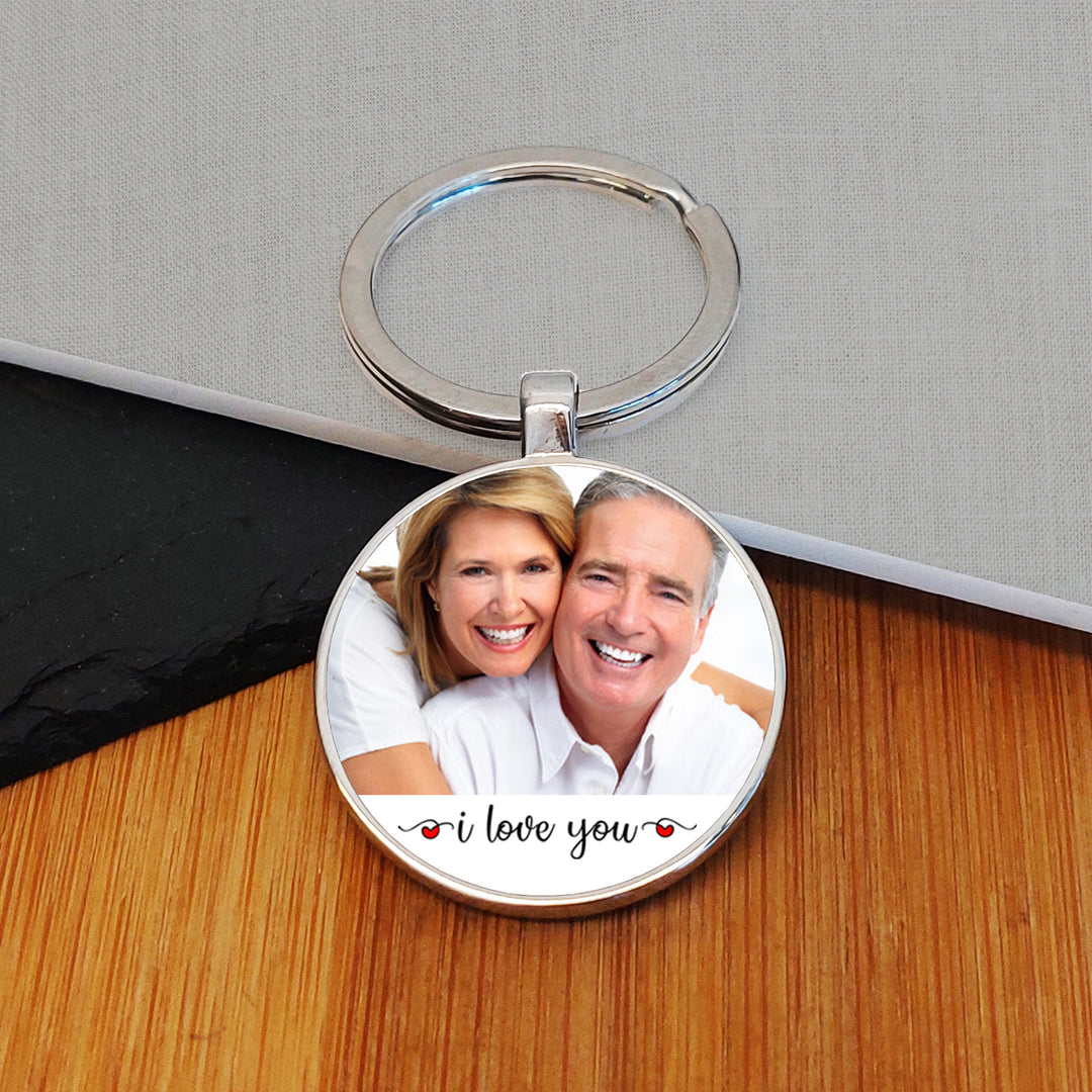 Personalised I Love You Photo Keyring