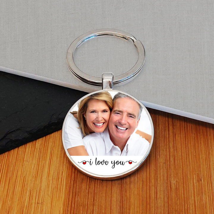 Personalised I Love You Photo Keyring