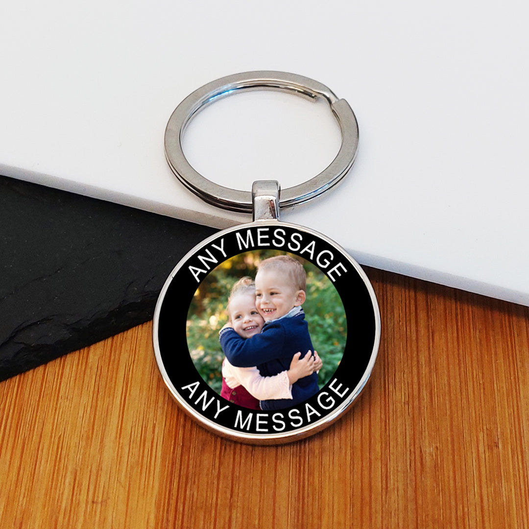 Personalised Photo Keyring with Message