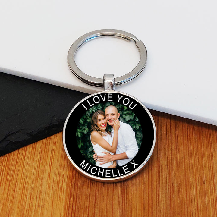 Personalised Photo Keyring with Message