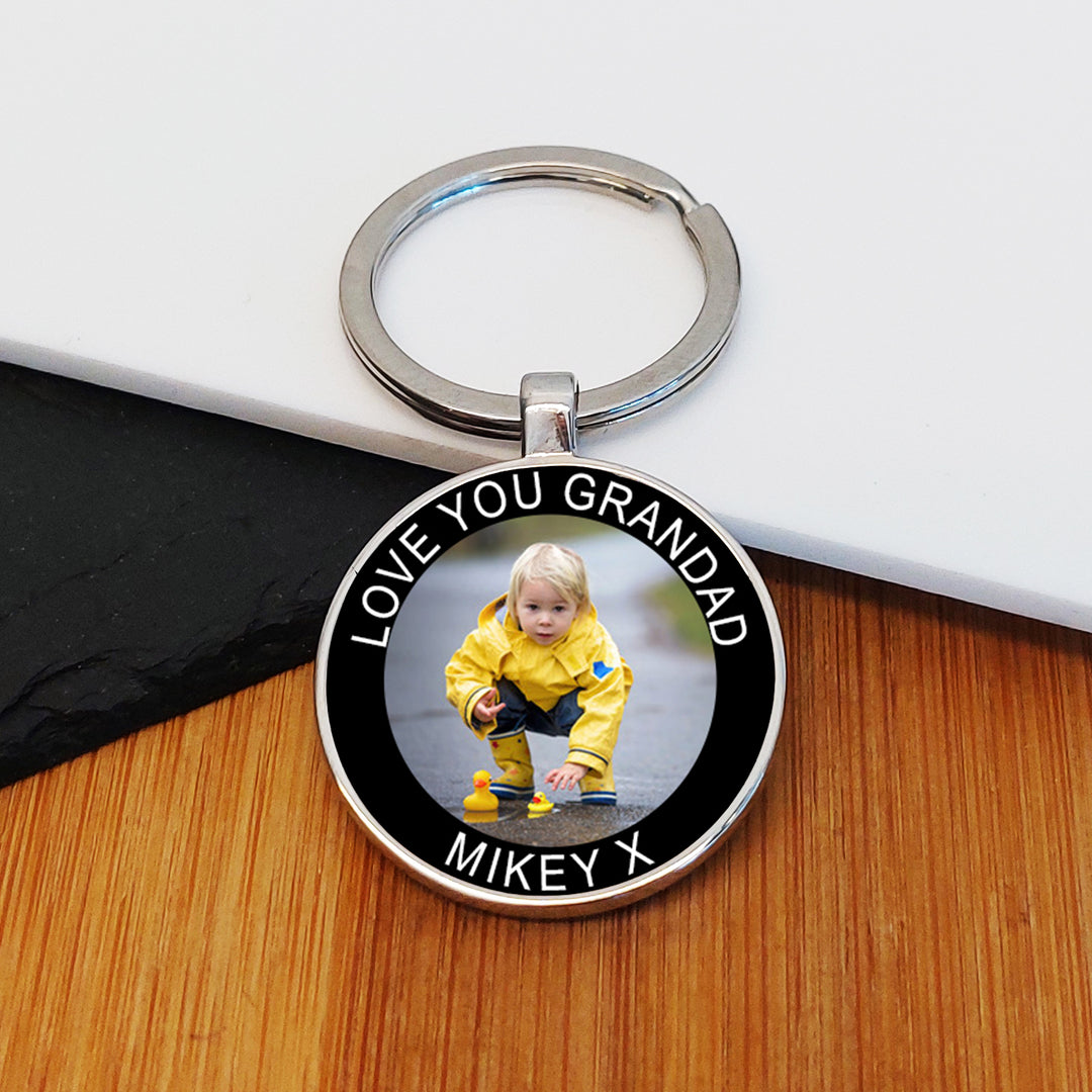Personalised Photo Keyring with Message
