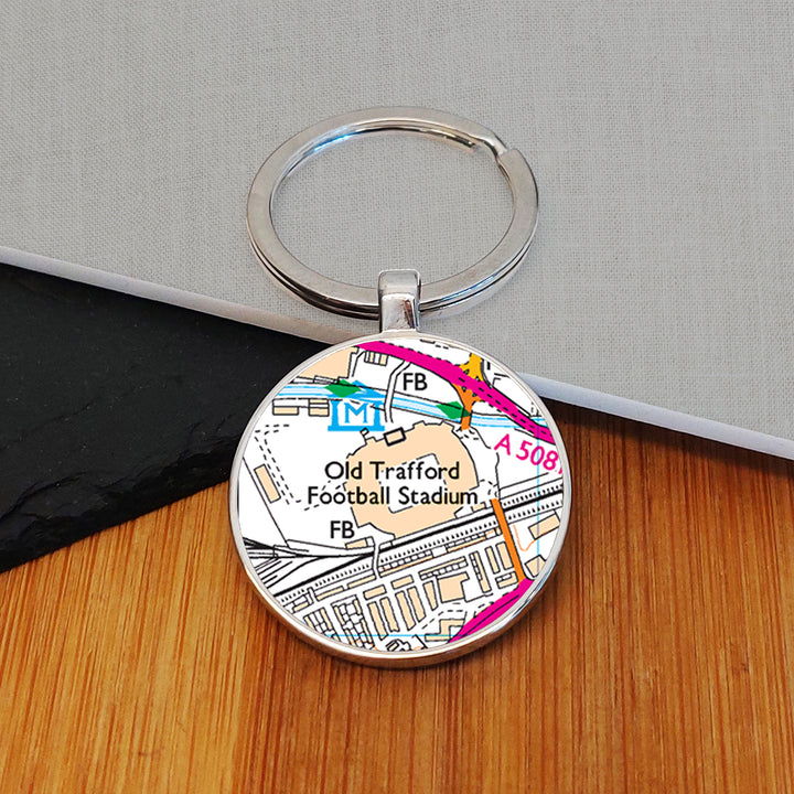 Personalised Favourite Place Football Ground Keyring
