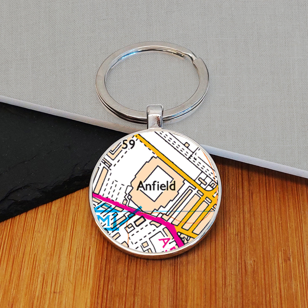 Personalised Favourite Place Football Ground Keyring