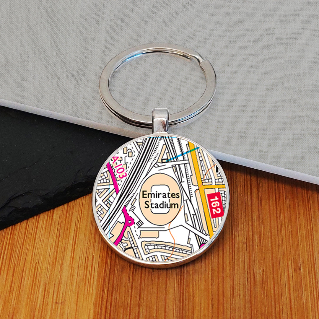 Personalised Favourite Place Football Ground Keyring