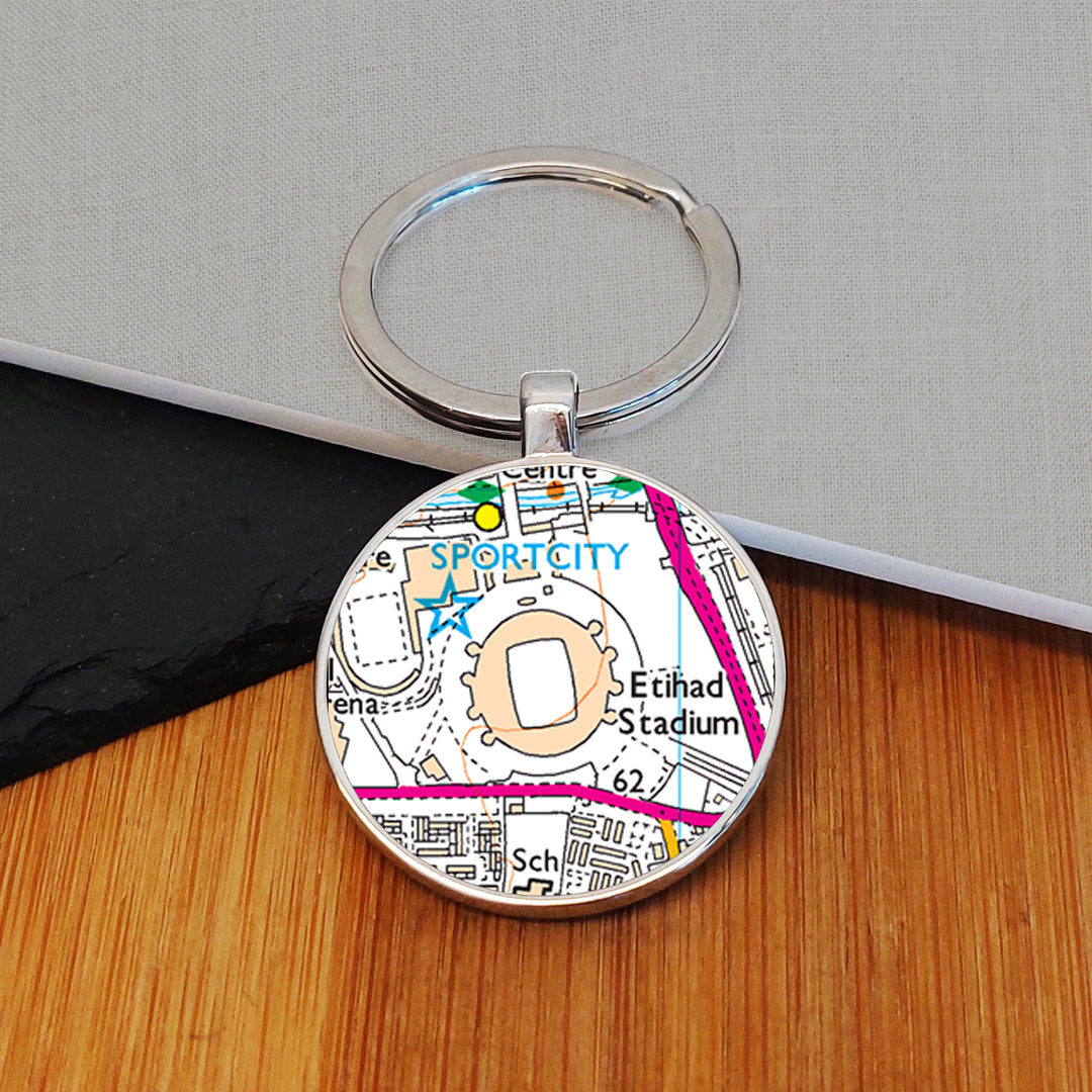 Personalised Favourite Place Football Ground Keyring