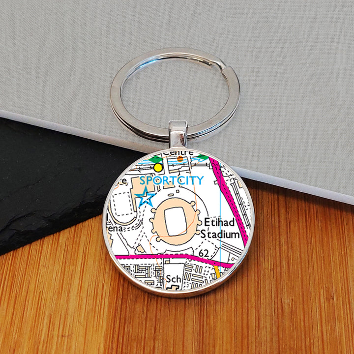 Personalised Favourite Place Football Ground Keyring
