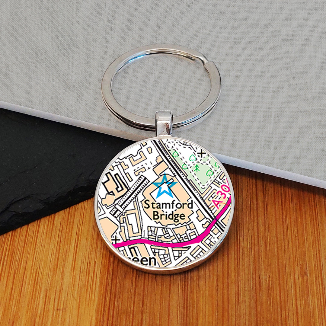 Personalised Favourite Place Football Ground Keyring