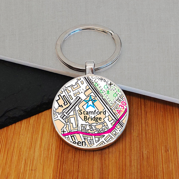 Personalised Favourite Place Football Ground Keyring