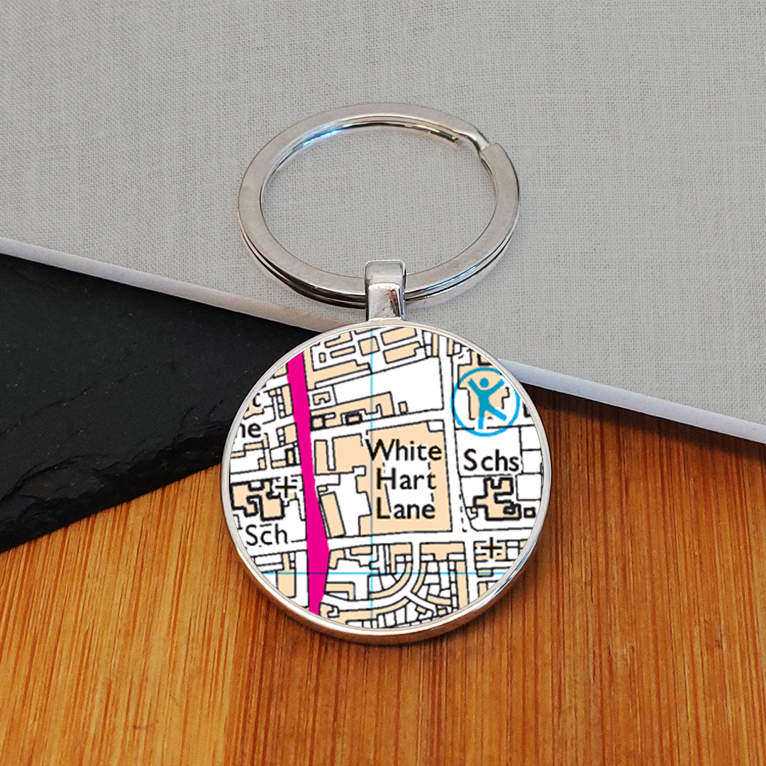 Personalised Favourite Place Football Ground Keyring