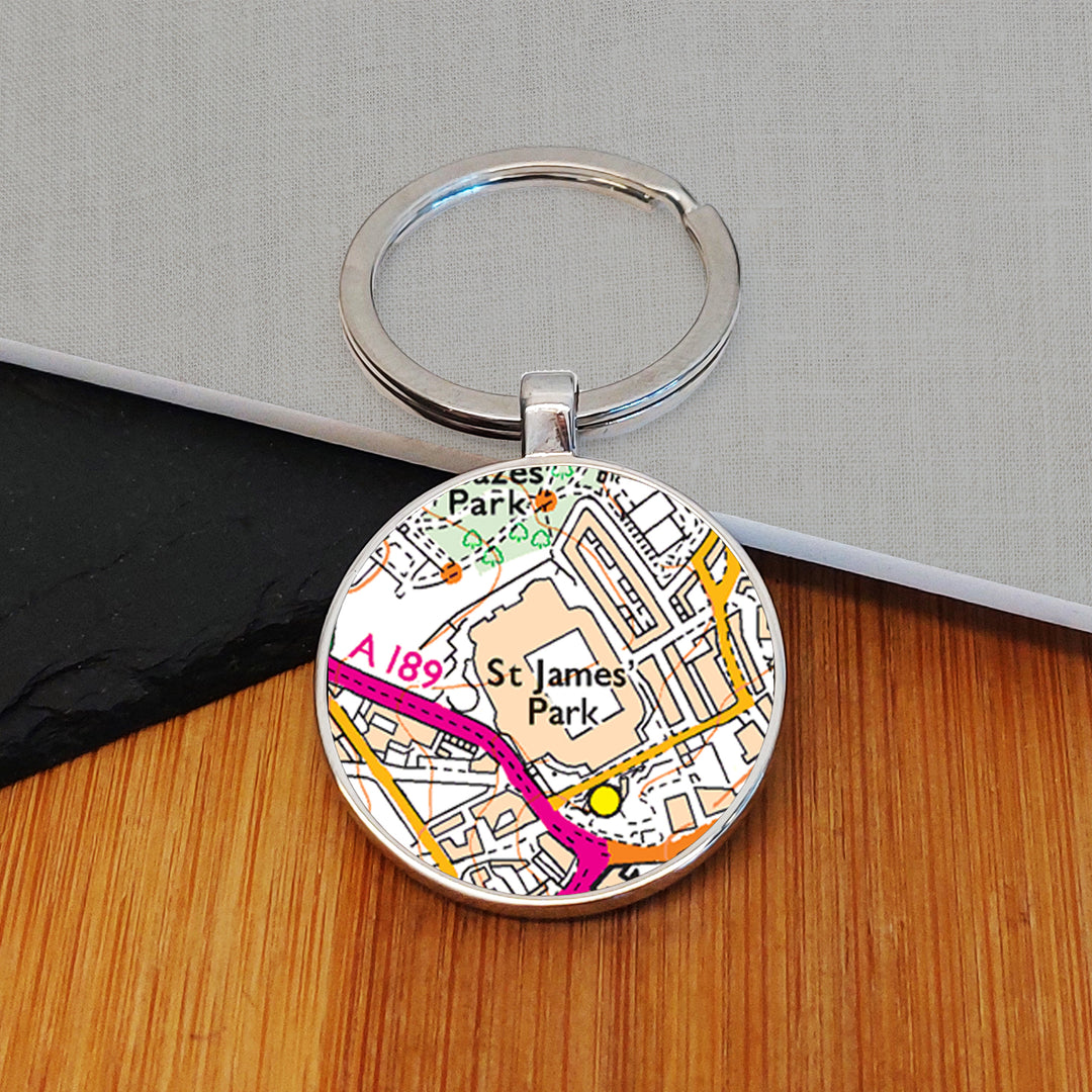 Personalised Favourite Place Football Ground Keyring