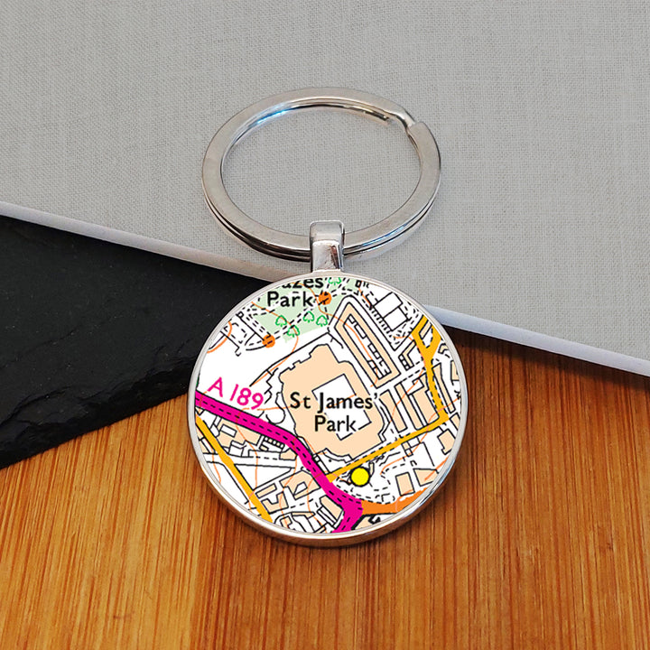 Personalised Favourite Place Football Ground Keyring