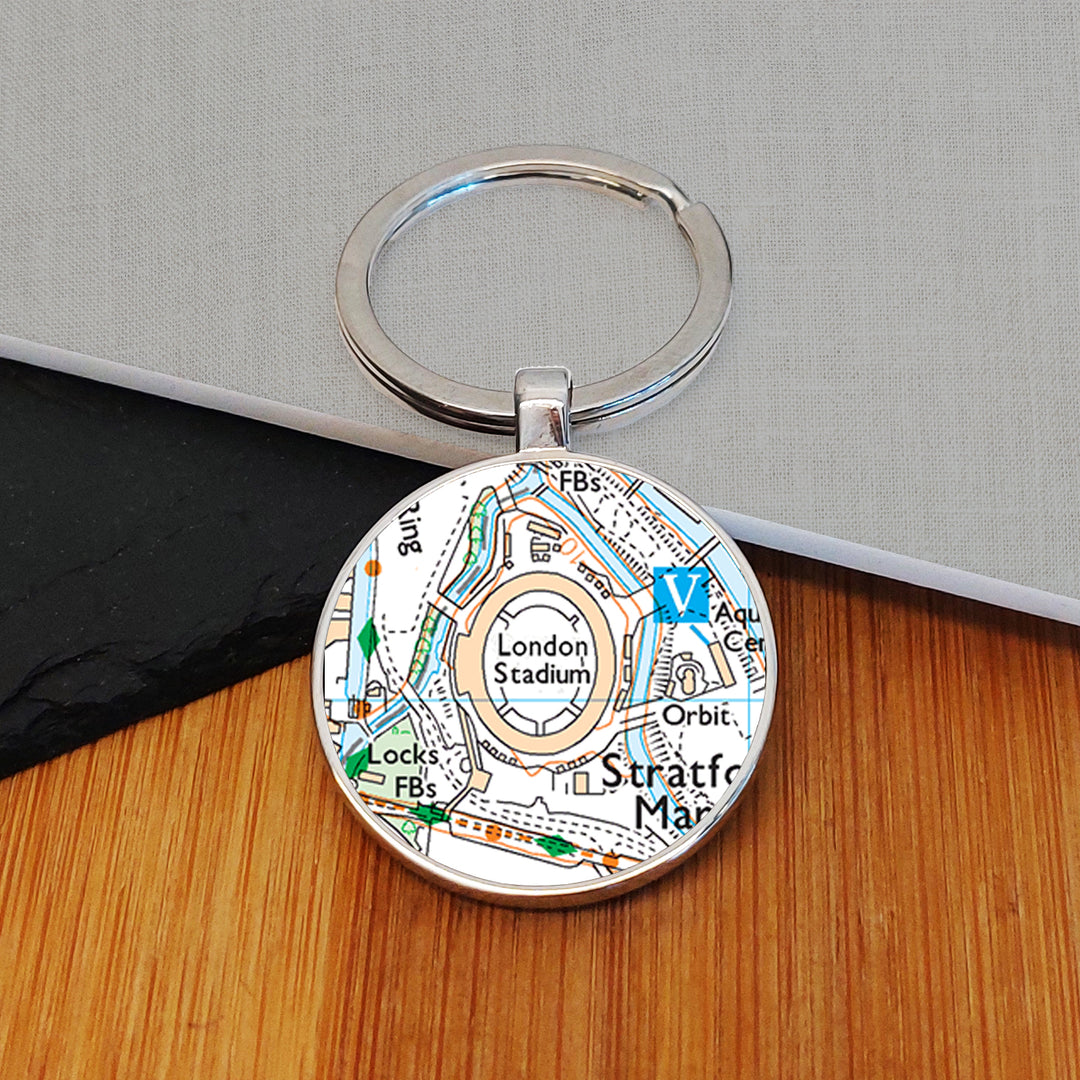 Personalised Favourite Place Football Ground Keyring