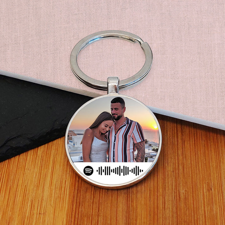 Personalised Spotify Song Photo Keyring