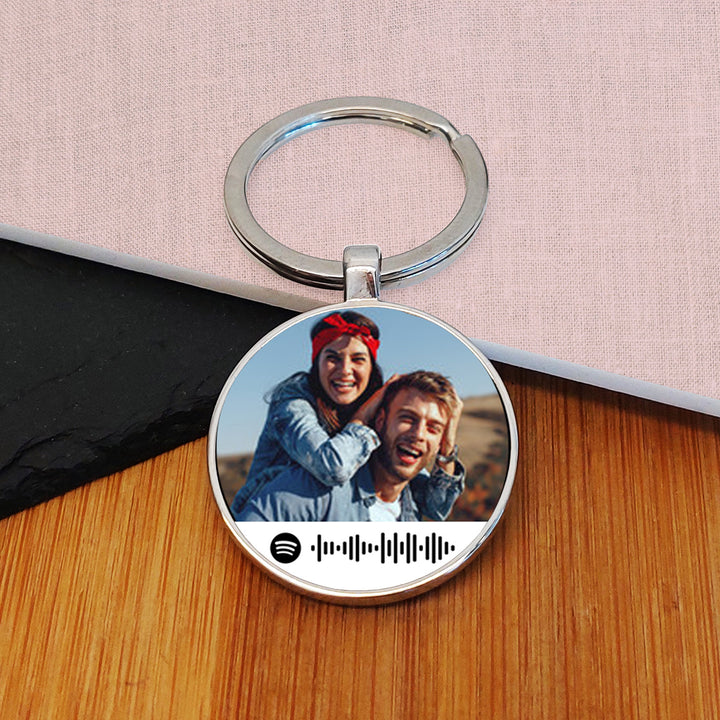 Personalised Spotify Song Photo Keyring