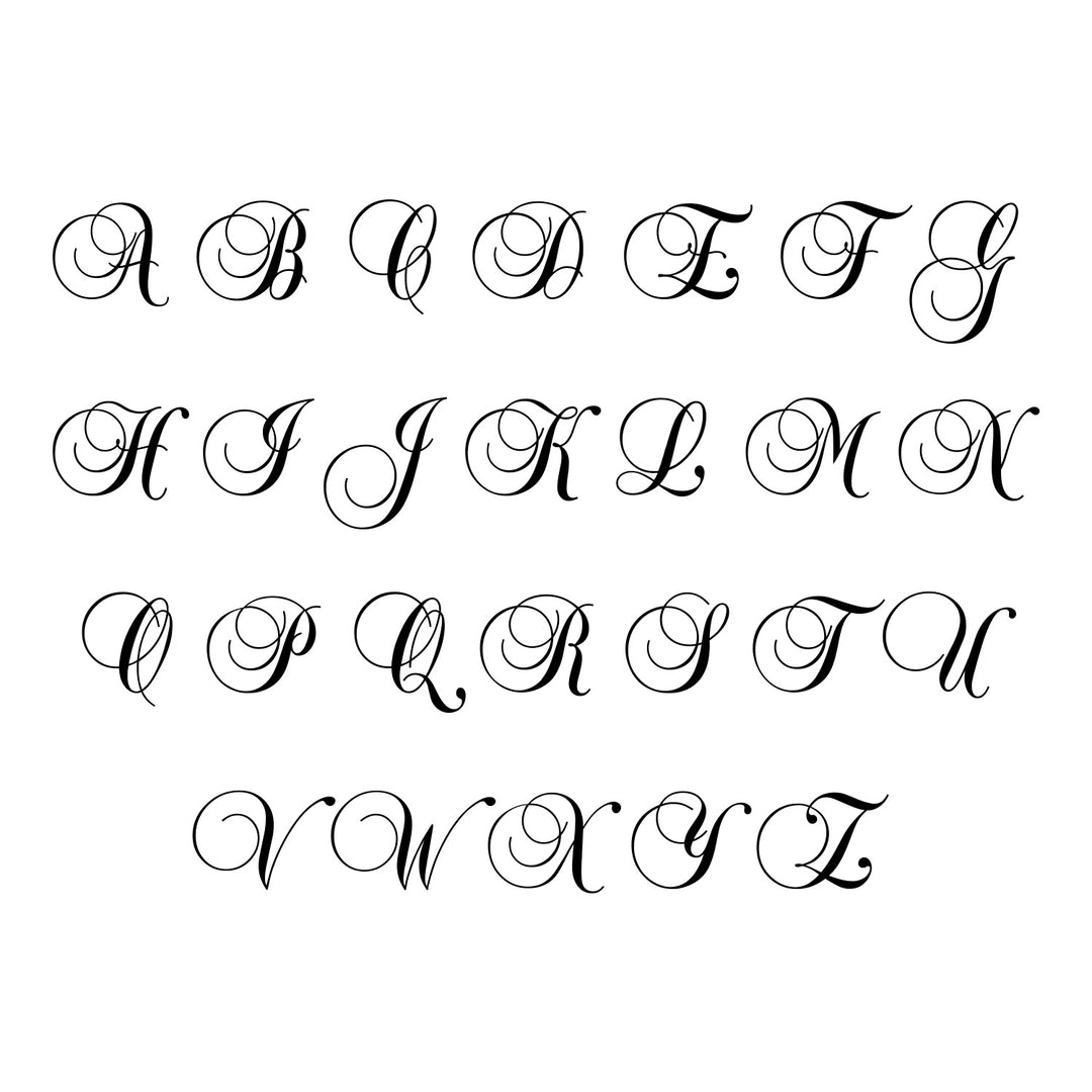 Personalised Script Initial Heart Key Ring - Silver Plated