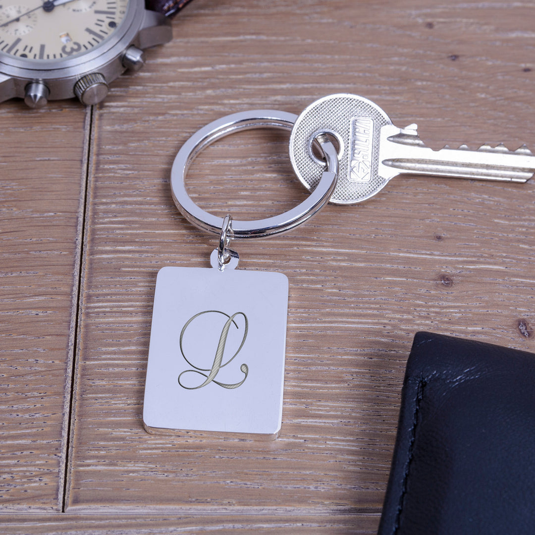 Personalised Script Initial Key Ring