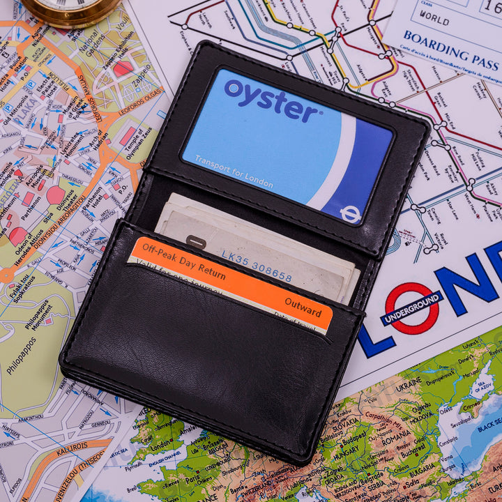 Personalised Faux Leather Business Card Case with Initials