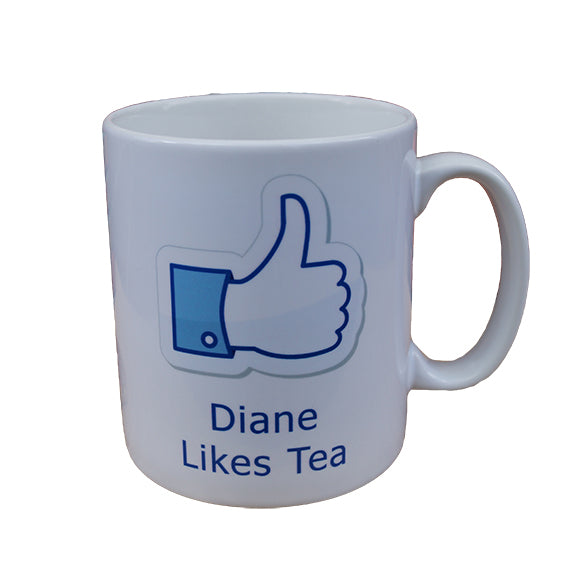 Personalised Who Likes Tea Mug with Name