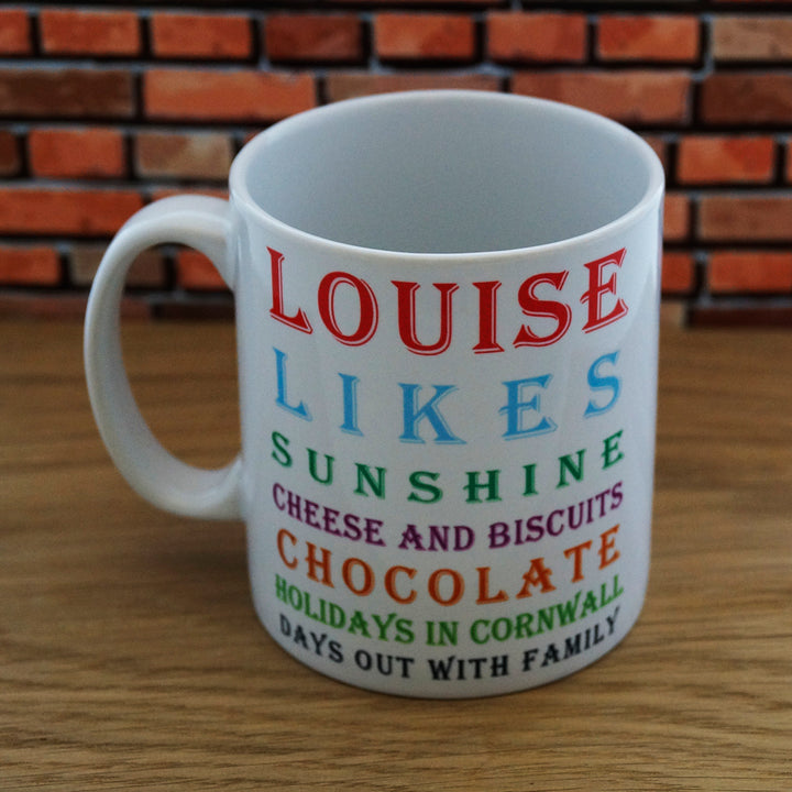 Personalised Likes &amp; Dislikes Mug