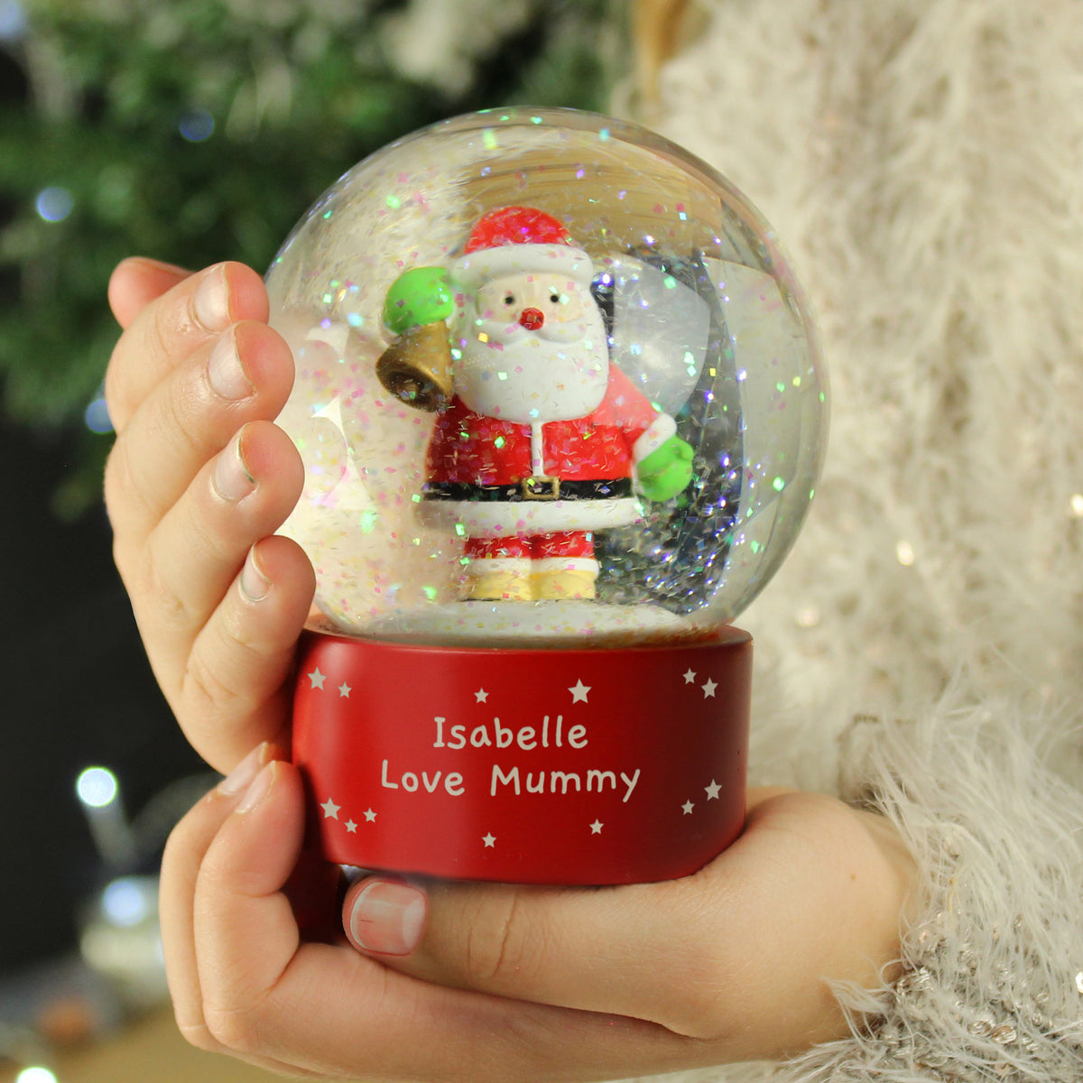 Personalised Santa Snow Globe – alternative view