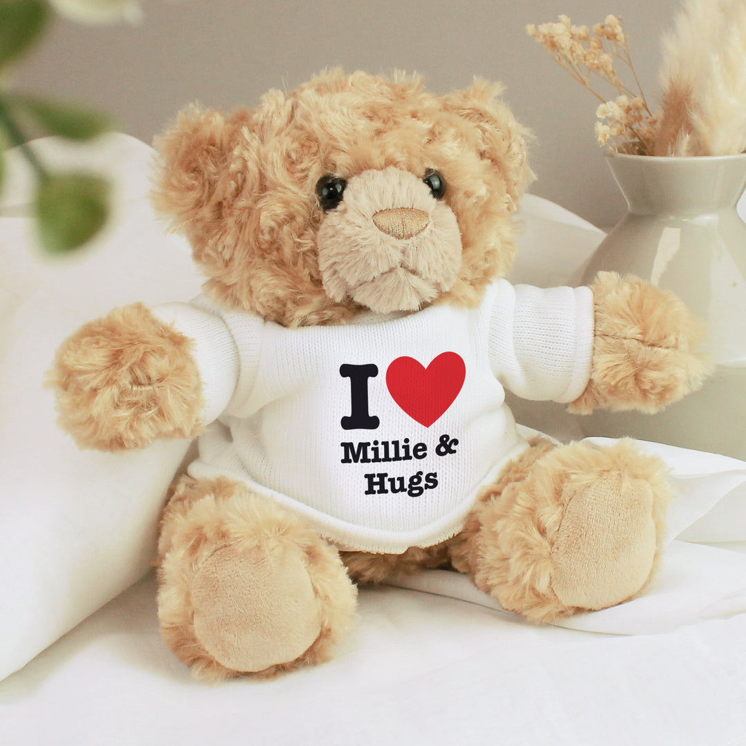 Personalised I HEART Teddy Bear – alternative view