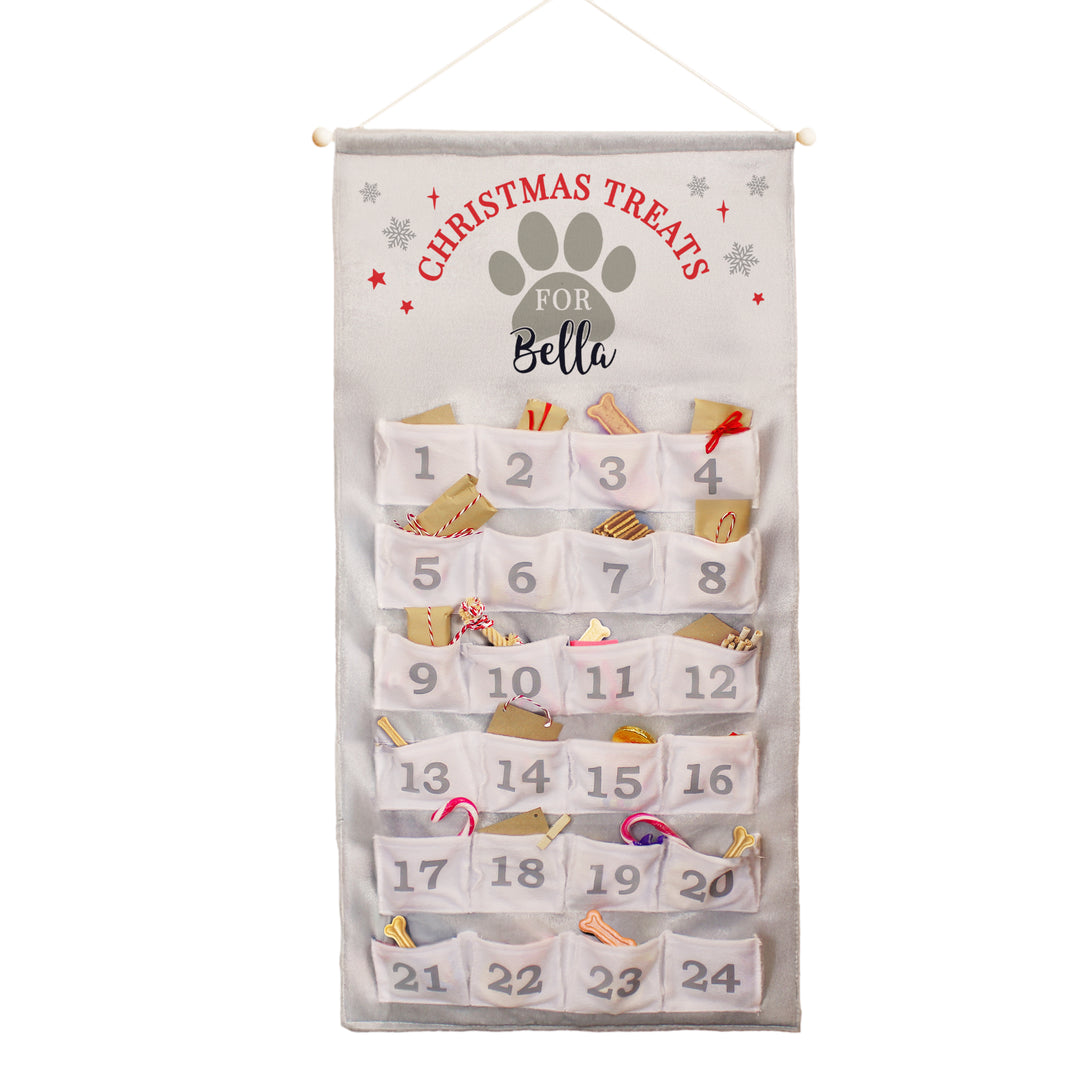 Personalised Pet Advent Calendar In Silver Grey – alternative view