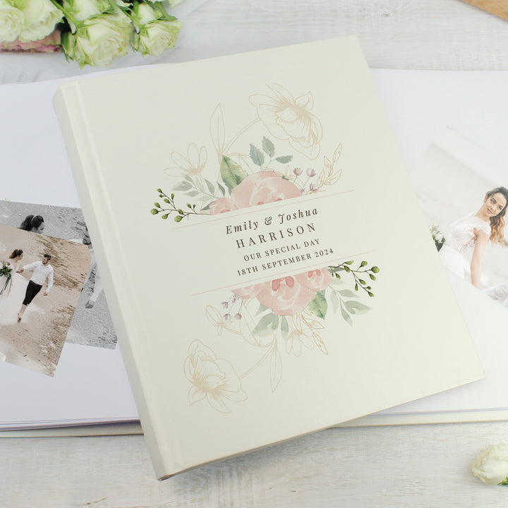 Personalised Floral Watercolour Traditional Photo Album – alternative view