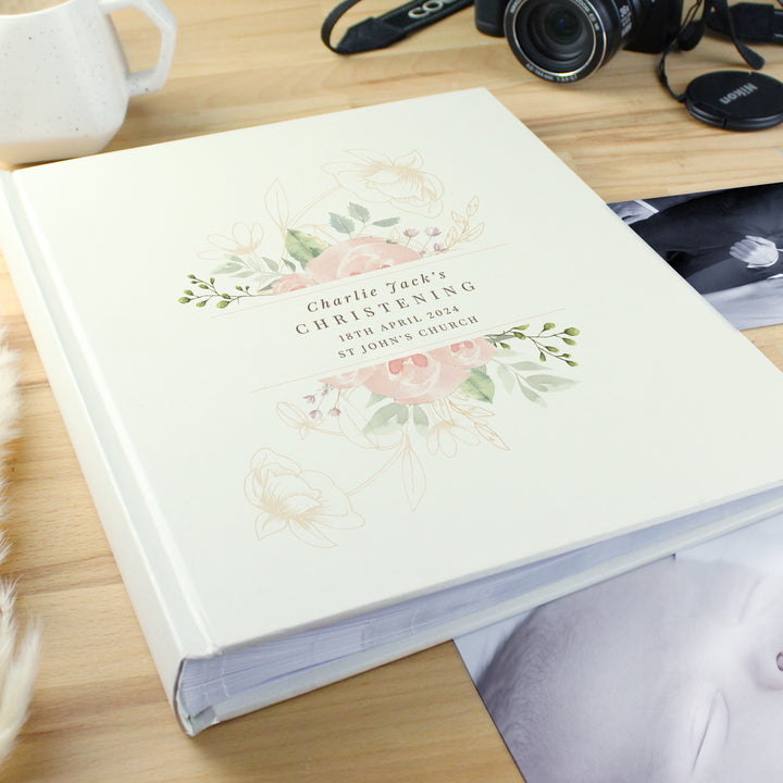 Personalised Floral Watercolour Traditional Photo Album – alternative view