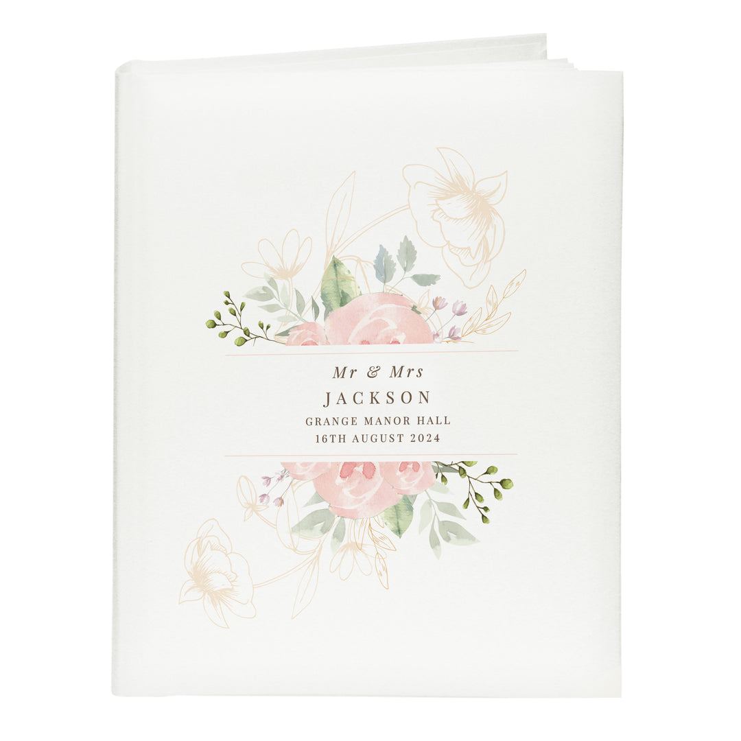Personalised Floral Watercolour Traditional Photo Album – alternative view