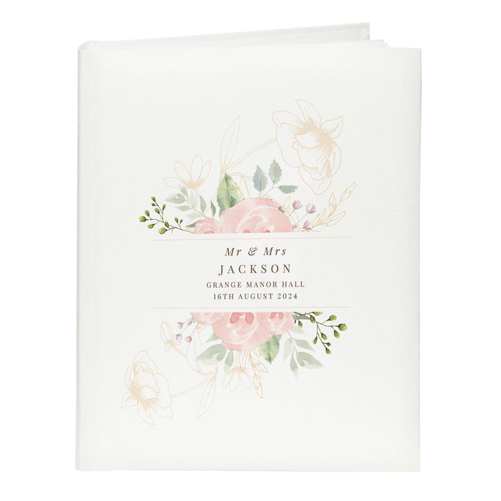 Personalised Floral Watercolour Traditional Photo Album – alternative view