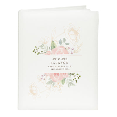 Personalised Floral Watercolour Traditional Photo Album