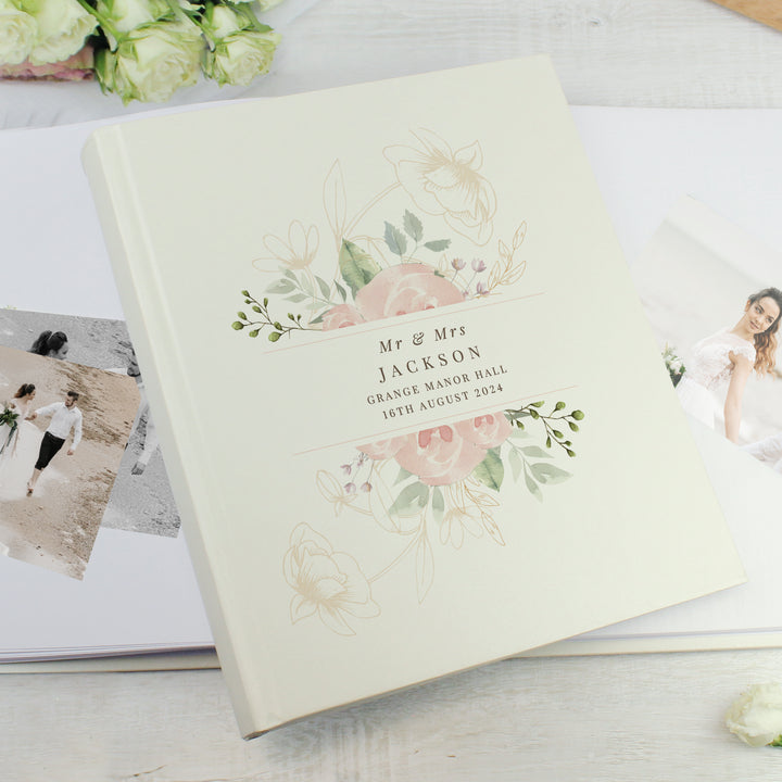 Personalised Floral Watercolour Traditional Photo Album – alternative view
