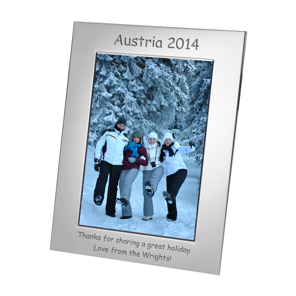 Personalised Silver Plated 7x5 Photo Frame
