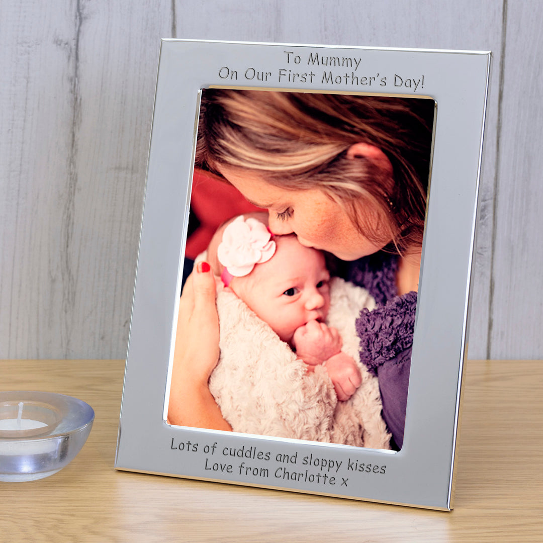 Personalised First Mother’s Day Silver Plated 6x4 Photo Frame