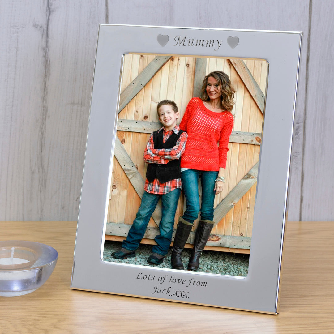 Personalised Mummy Silver Plated 6x4 Photo Frame