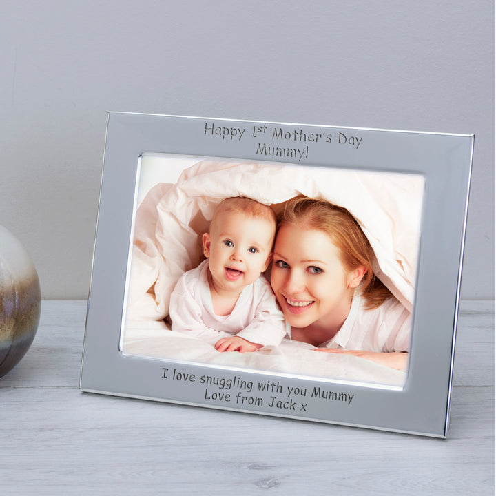 Personalised 1st Mother’s Day Silver Plated Photo Frame 7x5