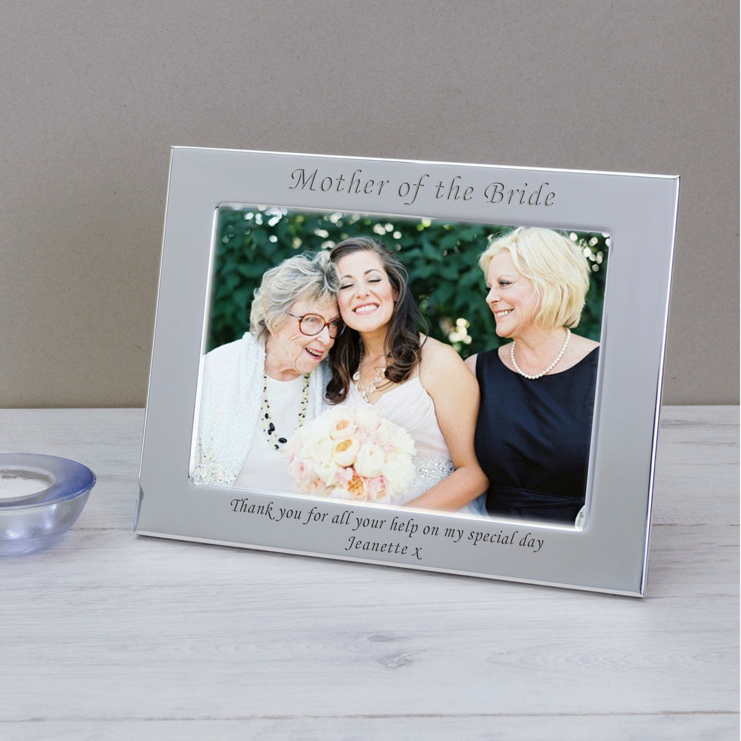 Personalised Mother of the Bride Silver Plated Photo Frame 7x5