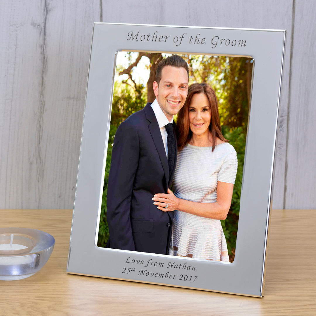 Personalised Mother of the Groom Silver Plated Photo Frame 6x4