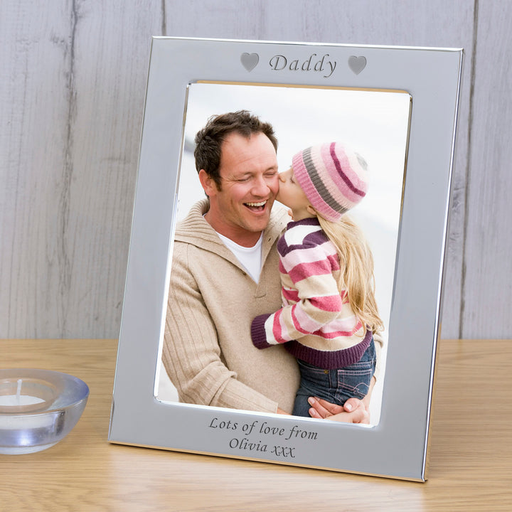 Personalised Daddy Silver Plated Photo Frame 7x5