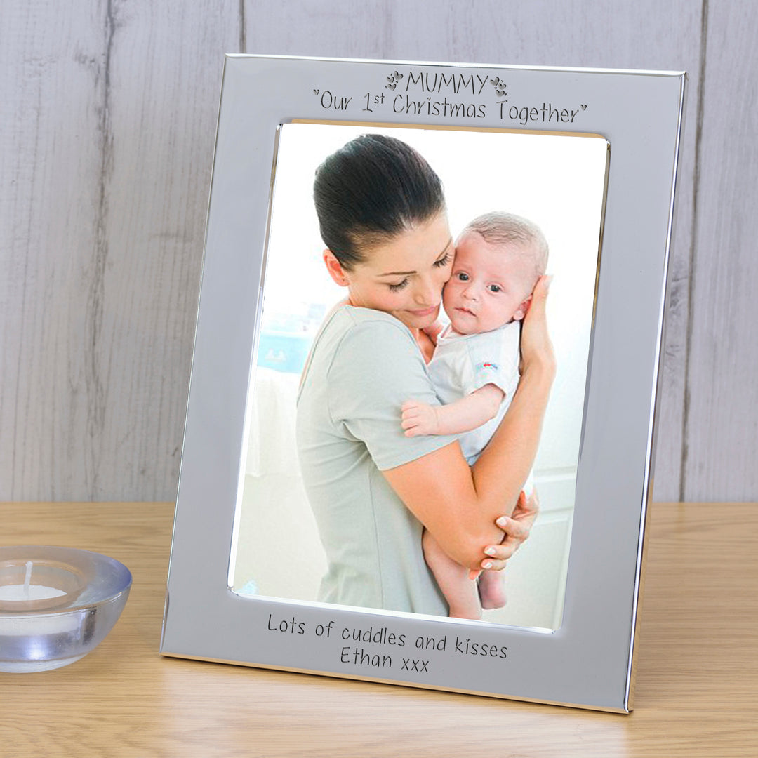 Personalised Mummy Our 1st Christmas Together Photo Frame 7x5