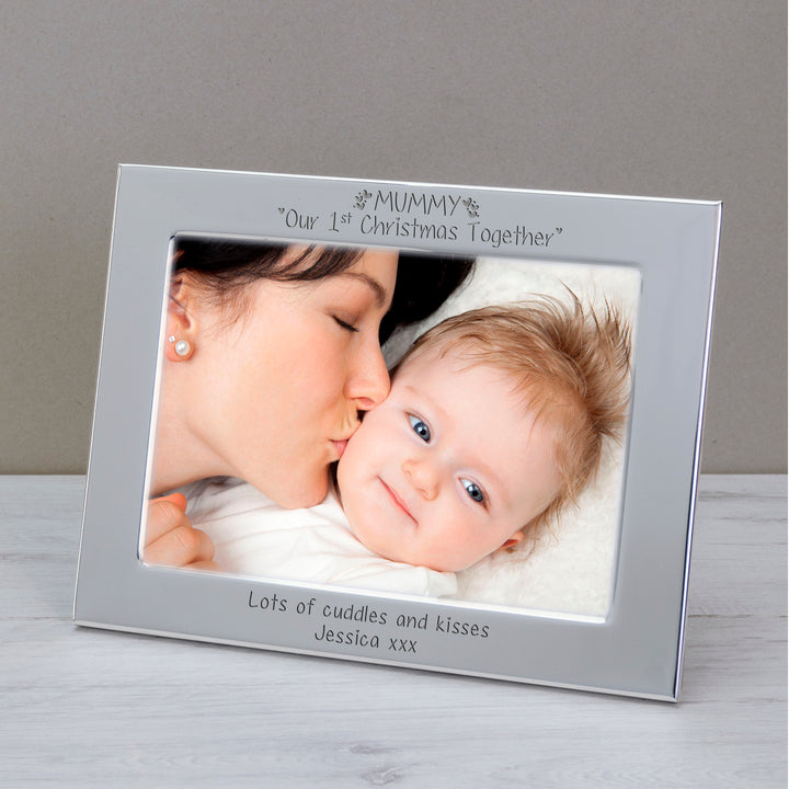 Personalised Mummy Our 1st Christmas Together Photo Frame 7x5