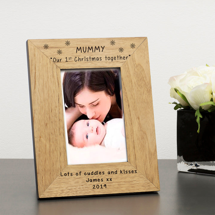 Personalised Mummy Our 1st Christmas Together Photo Frame 6x4